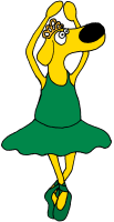 Grüne Ballerina